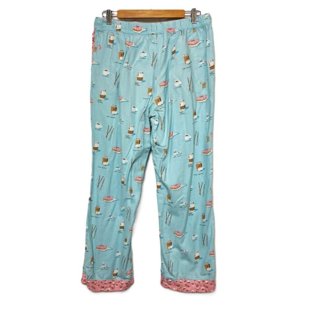 Munki Munki Bamboo Cotton 2-pc Pajama Set Coffee Donuts Size Medium - Picture 9 of 16